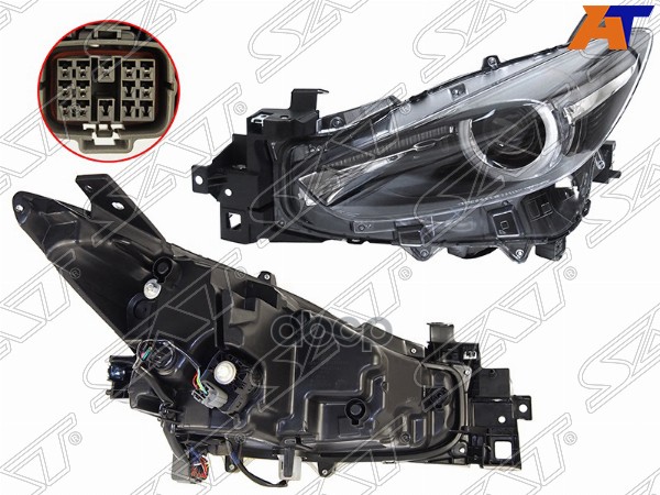 Фара Mazda 3 16-19 / Axela 16-19 (Слева/ LED/ С электрокорректором) Sat арт. ST-216-1177L