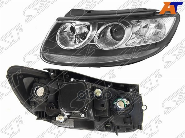 Фара Hyundai Santa Fe 05-12 (Слева/ Галоген/ С электрокорректором) Sat арт. ST-221-1144L-LDEM2