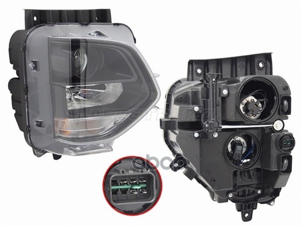 Фара Hyundai Santa Fe 18-21 (Справа/ Галоген/ С электрокорректором) Sat арт. ST-221-1170R