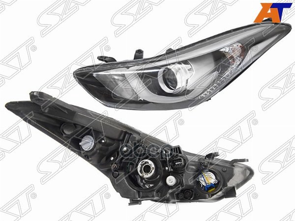 Фара Hyundai Elantra 13-16 (Слева/ Галоген/ Ручная регулировка/ Линза) Sat арт. ST-221-1181L-LDEM2