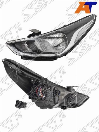 Фара Hyundai Solaris 17-20 (Слева/ Галоген/ С электрокорректором) Sat арт. ST-221-11S7L