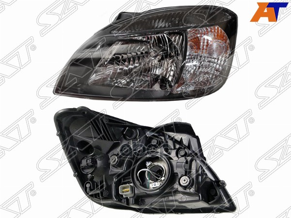 Фара Kia Rio 05-11 (Слева/ Галоген/ Ручная регулировка/ Чёрная) Sat арт. ST-223-1123L-LEMN2