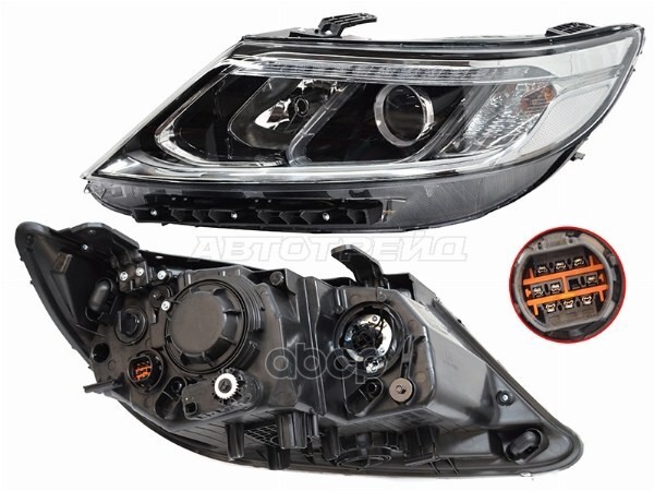 Фара Kia Sorento 12-21 (Слева/ Галоген/ ДХО/ С электрокорректором) Sat арт. ST-223-1152L-LDEM2