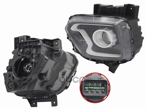 Фара Kia Soul 19-22 (Слева/ Галоген/ С электрокорректором) Sat арт. ST-223-1188L