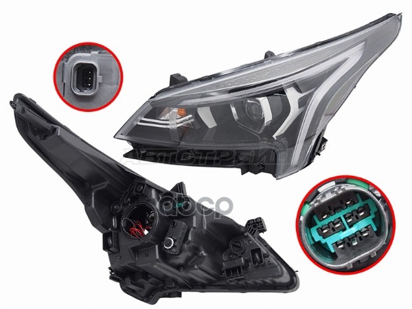 Фара Kia Rio 20-22 / Rio X-Line 20-22 / Solaris KRS 24- / KRX 24- (Слева/ ДХО/ С электрокорректором/ Sat арт. ST-223-11R20DL