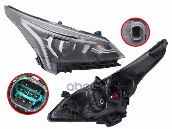 Фара Kia Rio 20-22 / Rio X-Line 20-22 (Справа/ ДХО/ С электрокорректором/ Линза) Sat арт. ST-223-11R20DR