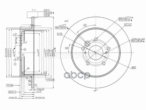 Диск тормозной (Сзади) Chery Tiggo 7 Pro 19-24 / Tiggo 3 14-20 Sat арт. ST-25-0049