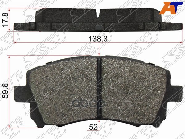 Колодки тормозные (Спереди) Nissan Terrano 14-22 / Subaru Forester 97-02 Sat арт. ST-26296-AC050