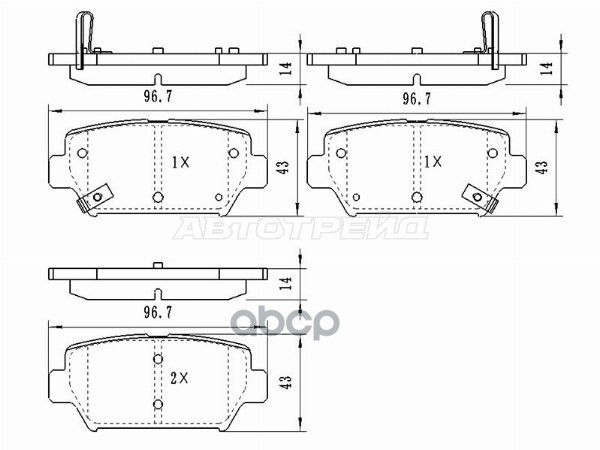 Колодки тормозные (Сзади) Mitsubishi Eclipse Cross 17- Sat арт. ST-28-0164