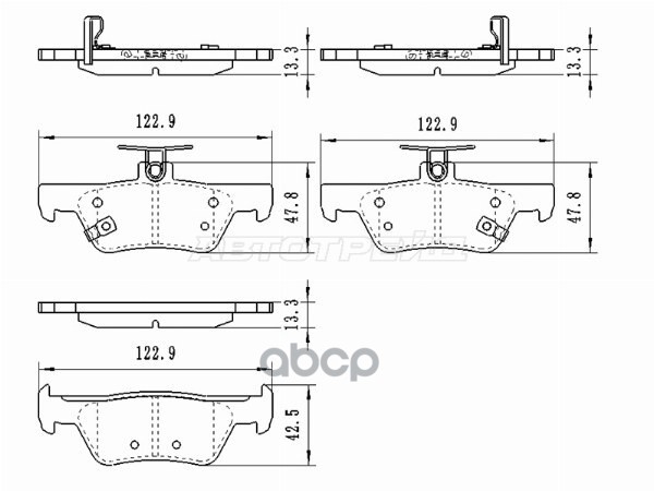 Колодки тормозные (Сзади) Honda Fit 19- / Jazz 20- Sat арт. ST-28-0165