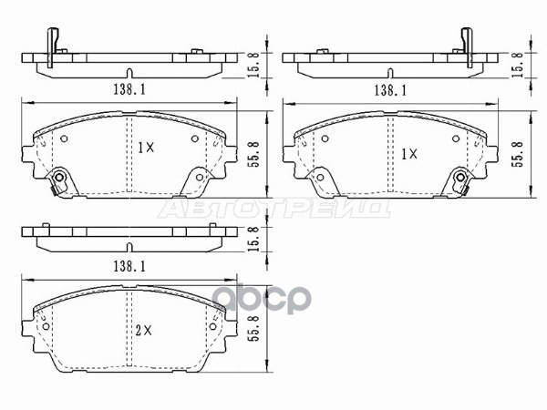 Колодки тормозные (Спереди) Mazda 3 18- Sat арт. ST-28-0168