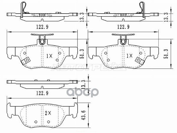 Колодки тормозные (Сзади) Mazda 3 18- / CX-30 19- Sat арт. ST-28-0169