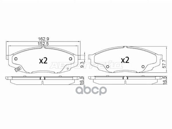 Колодки тормозные (Спереди) Changan UNI-K 20- Sat арт. ST-28-0213