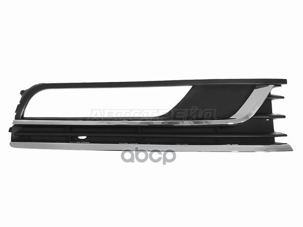 Решетка в бампер Volkswagen Passat 10-15 (Справа/ 2 хром полосы под ПТФ) Sat арт. ST-30-0002