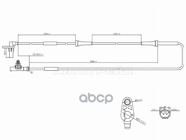 Датчик ABS FR LADA GRANTA 11-19/KALINA 04-13/PRIORA 07-18 RH=LH Sat арт. ST-31-0083