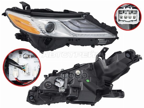Фара Toyota Camry UAE/USA 17-24 (Справа/ LED/ ДХО/ Ручная регулировка) Sat арт. ST-312-11T3DUSR