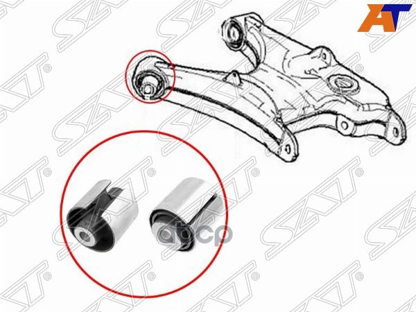 Сайлентблок заднего нижнего рычага BMW X5 E53 99-06/BMW5 E6# 01-10/BMW6 E6# 02-10 Sat арт. ST33326770743B