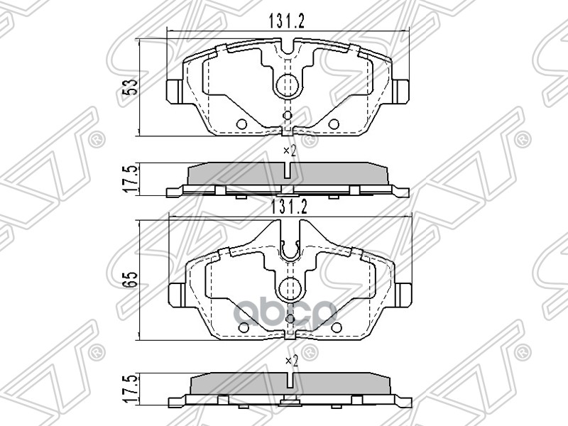 Колодки тормозные (Спереди) BMW 1-Series 04-13 / 2-Series Active Tourer 14- Sat арт. ST-34112288854