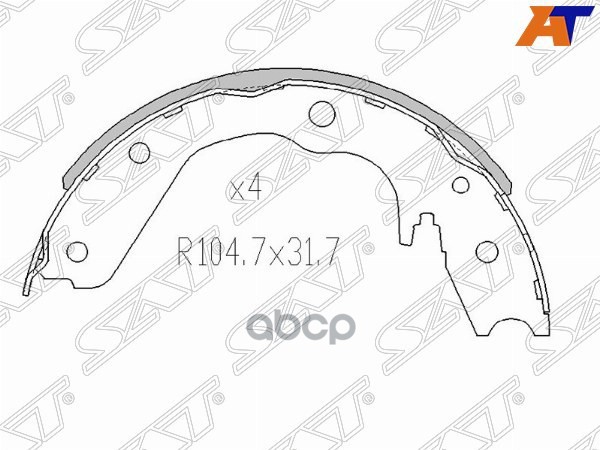 Колодки тормозные барабанные (Сзади/ Стояночный тормоз) Acura MDX 00-03 / Great Wall Hover H3 10-16 Sat арт. ST-3507120K00