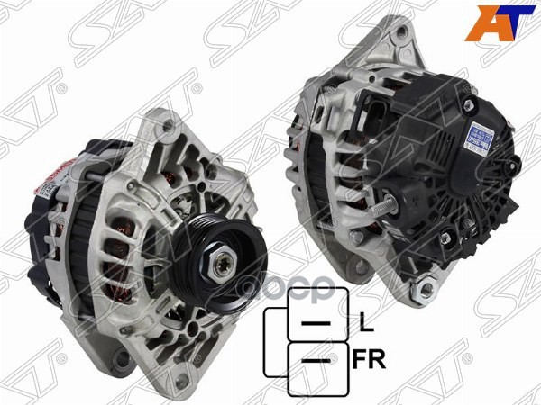Генератор HYUNDAI SOLARIS/i20/i30/ix20/KIA CERATO/SOUL/RIO 1.6 11- G4FC 12V 90A Sat арт. ST-37300-2B400N