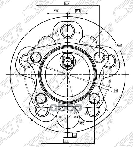 Ступичный узел задн. TOYOTA AURIS 06-/COROLLA 06-13 Sat арт. ST-42450-12090