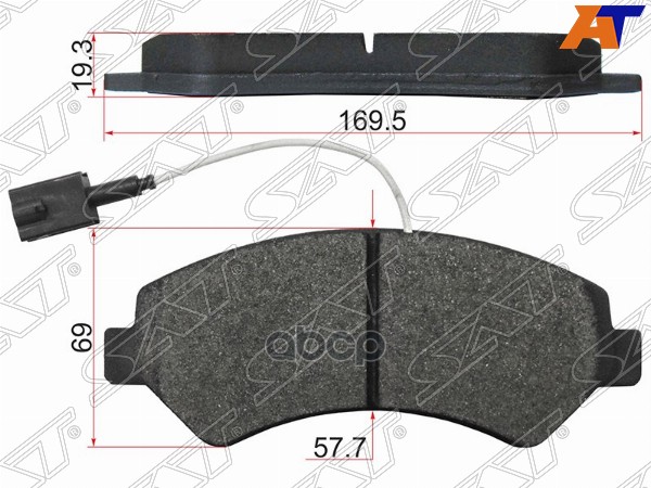 Колодки тормозные (Спереди) Peugeot Boxer 06- / Citroen Jumper 06- Sat арт. ST-425375CR