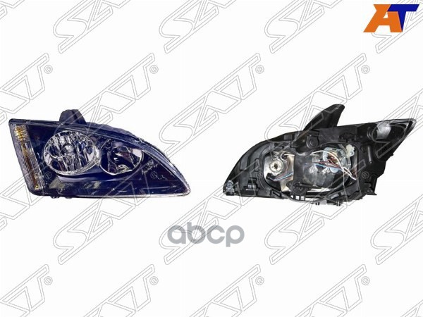 Фара Ford Focus 04-08 (Справа/ Галоген/ Ручная регулировка/ чёрная) Sat арт. ST-431-1169BR