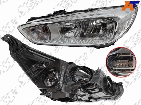 Фара Ford Focus 14-19 (Слева/ Галоген/ С электрокорректором) Sat арт. ST-431-11C9LMLEMD1
