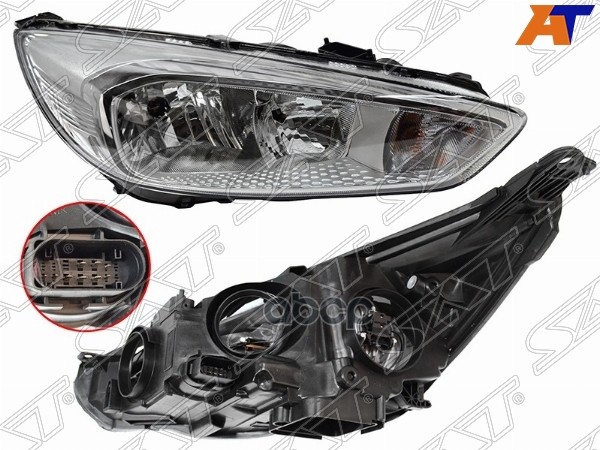 Фара Ford Focus 14-19 (Справа/ Галоген/ С электрокорректором) Sat арт. ST-431-11C9RMLEMD1