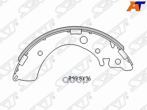 Колодки тормозные барабанные Honda Accord 85-94 / Civic 91-06 Sat арт. ST-43153-SE0-003