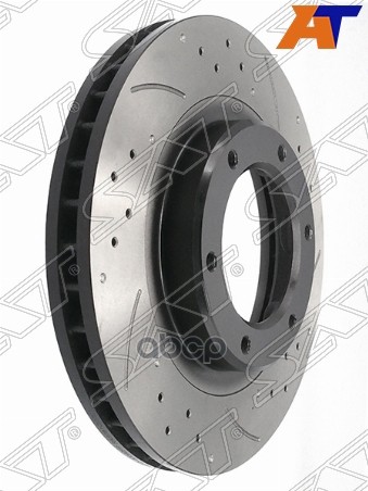 Комплект дисков тормозных передний перфорированные TOYOTA Land Cruiser 80 92-98, Lexus LX450 95-98 Sat арт. ST-43512-60090PF