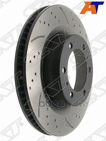 Комплект дисков тормозных передний перфорированные TOYOTA LAND CRUISER PRADO 09- Sat арт. ST-43512-60191PF