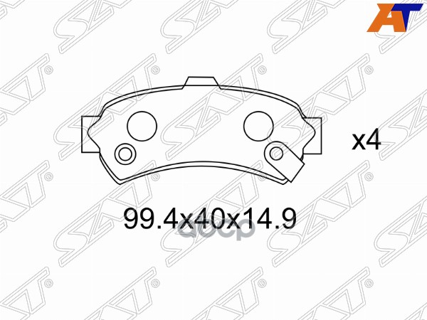 Колодки тормозные (Сзади) Nissan Almera 95-00 / Sunny 93-99 Sat арт. ST-44060-0M890