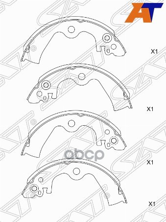Колодки тормозные барабанные Nissan March 92-02 / Cube 98-02 Sat арт. ST-44060-2U025
