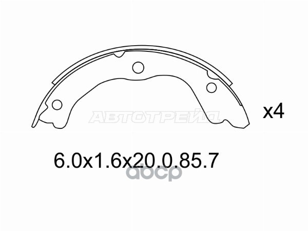 Колодки тормозные барабанные (Сзади/ Стояночный тормоз) Nissan Primera 01-08 / X-Trail 00-07 Sat арт. ST-44060-8H325