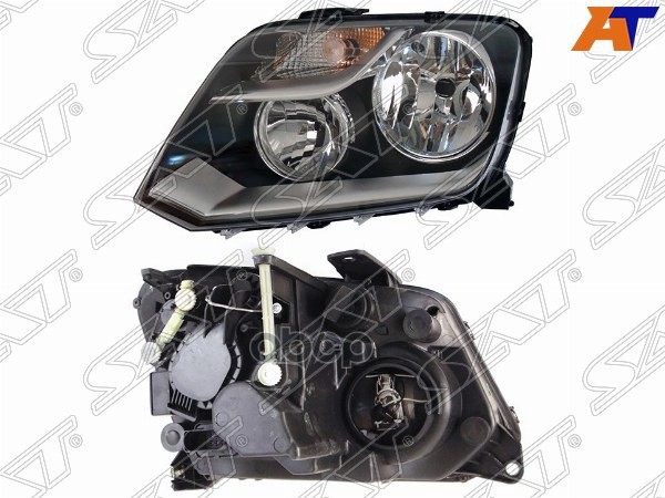 Фара Volkswagen Amarok 10-16 (Слева/ Галоген/ С электрокорректором) Sat арт. ST-441-11F6L