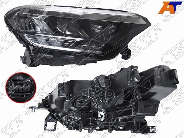 Фара Volkswagen Polo 20-22 (Справа/ LED/ ДХО/ С электрокорректором) Sat арт. ST-441-11N9MR