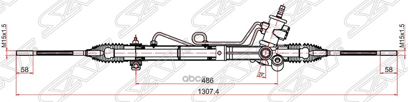 Рейка рулевая Toyota Camry (XV30) 01-06 / Camry UAE/USA 01-06 Sat арт. ST-44200-33380