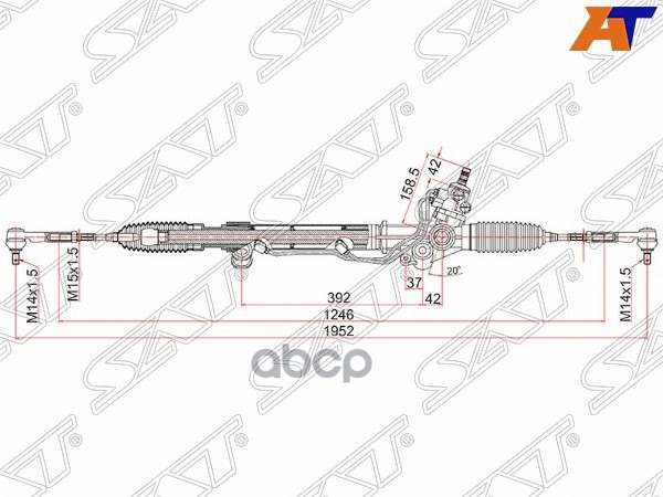 Рейка рулевая Toyota Land Cruiser Prado (J120) 02-09 / Lexus GX 02-09 Sat арт. ST-44200-35061
