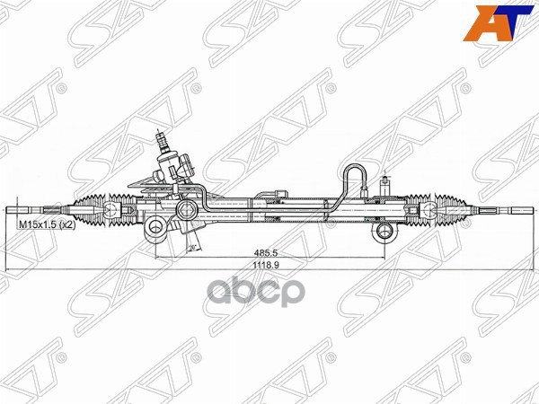 Рейка рулевая Lexus RX 03-09 / Toyota Highlander 00-07 Sat арт. ST-44200-48090