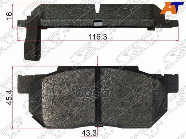 Колодки тормозные (Спереди) Honda Civic 87-95 / Fit 01-13 Sat арт. ST-45022-SAA-000