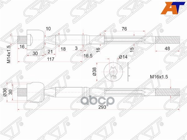 Тяга рулевая TOYOTA IPSUM 4WD 01- Sat арт. ST-45503-49115