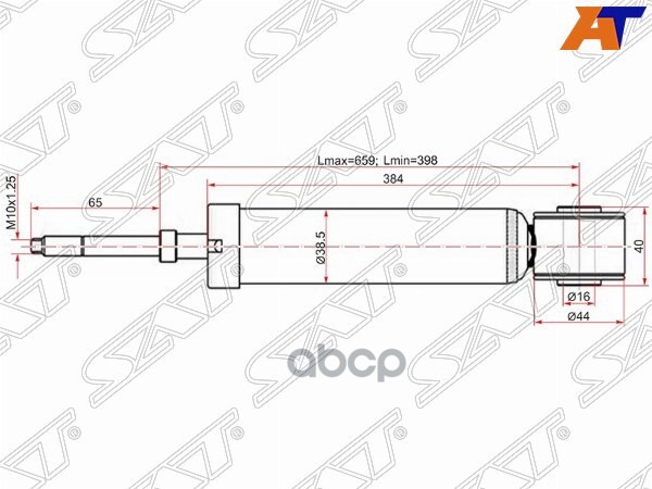 Амортизатор Задний Toyota Vitz/Platz/Yaris/Echo/Will Vi 99-06/Raum 03- Lh=Rh Sat арт. ST-48530-59148
