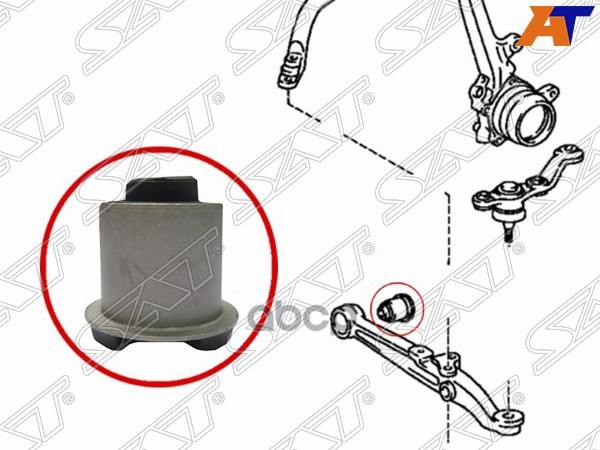 Сайлентблок рычага Toyota Crown 95-07 / Mark II 92-04 Sat арт. ST-48654-30070