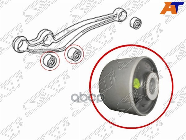 Сайлентблок рычага Nissan Patrol 87-10 / Toyota Land Cruiser 80-23 Sat арт. ST-48702-60050