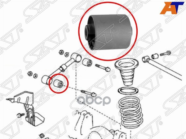 Сайлентблок рычага Toyota Land Cruiser (J200) 07-21 / Lexus LX 07-23 Sat арт. ST-48702-60130