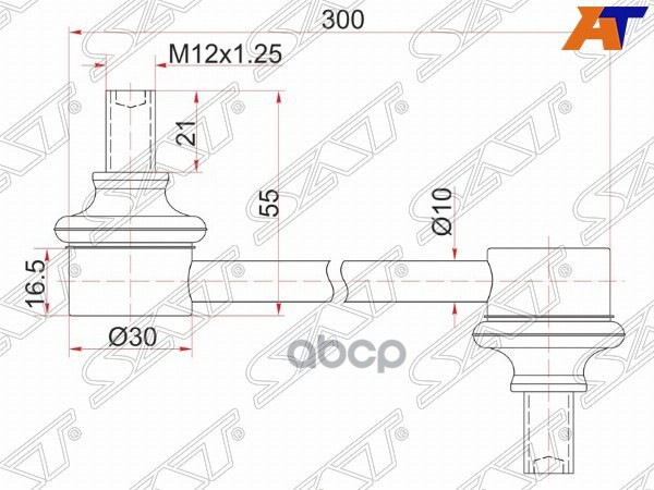 Тяга стабилизатора переднего TOYOTA Ipsum/Noah/Voxy/Isis 2WD 01- Sat арт. ST-48820-44020