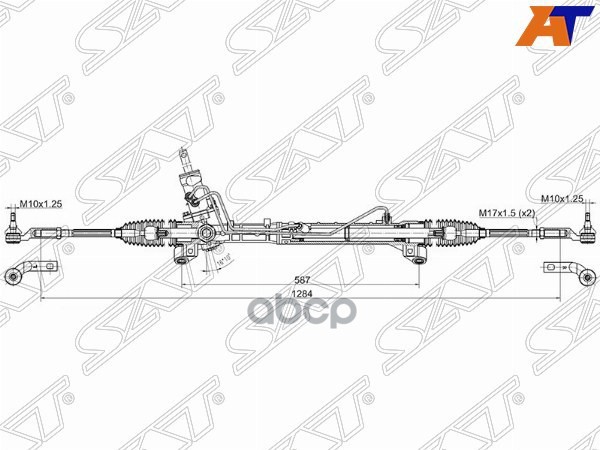 Рейка рулевая Nissan X-Trail 00-07 Sat арт. ST-49001-8H910