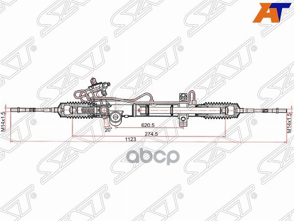 Рейка рулевая NISSAN TEANA J31 06- LHD Sat арт. ST-49001-9W50A