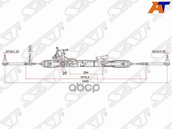 Рейка рулевая Nissan Teana 08-14 Sat арт. ST-49001-JN00A
